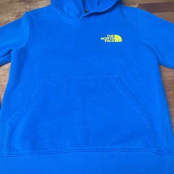 The North Face Boys XS(6) Blue North Face Logo Hoodie “Never Stop Exploring”,GUC - Picture 3 of 7